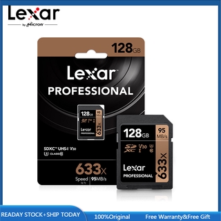 Lexar Original 64G SD Card 256GB Memory Card 32GB UHS-I Flash Card 128GB 512GB High Speed Up To Max 95M Class10 633x For Camera