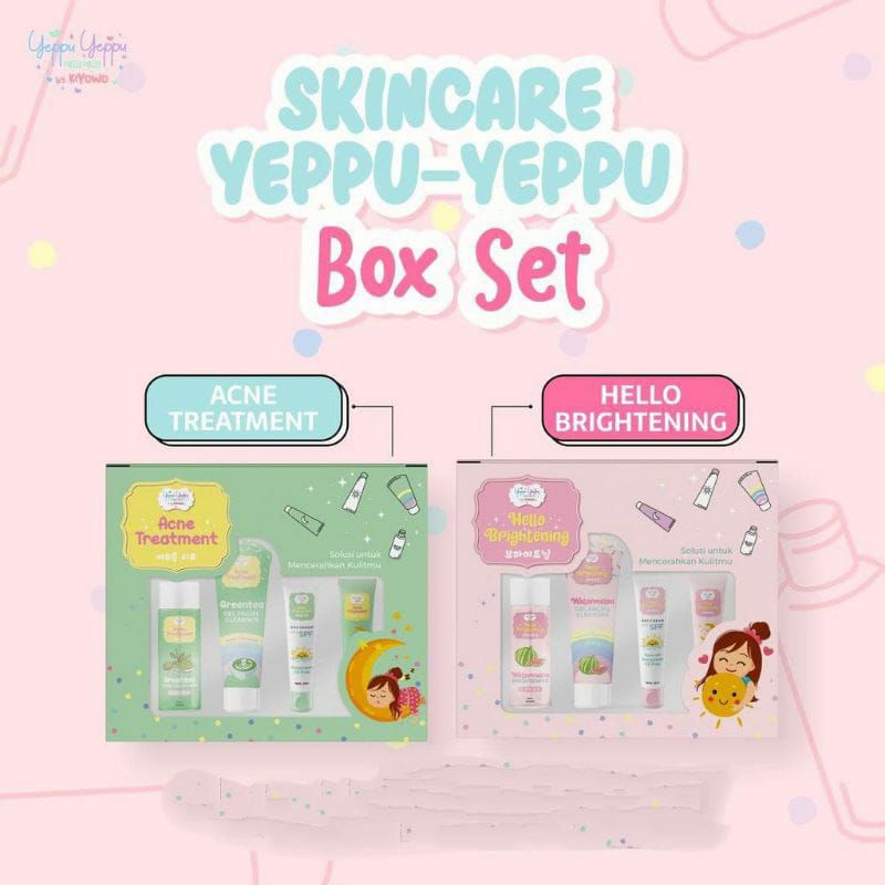 PAKET SKINCARE BRIGHTENING AND ACNE YEPPU-YEPPU BY KIYOWO