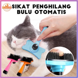 Image of Sikat Sisir Kucing Anjing Penghilang Bulu Otomatis Sikat Grooming Hewan Persediaan Peliharaan