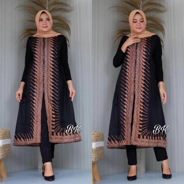 batik wanita long cardi