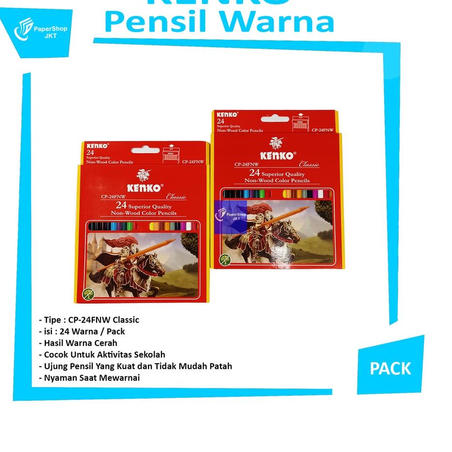 

Trendy KENKO - pensil warna color pencil 24 warna cp-24fnw - set