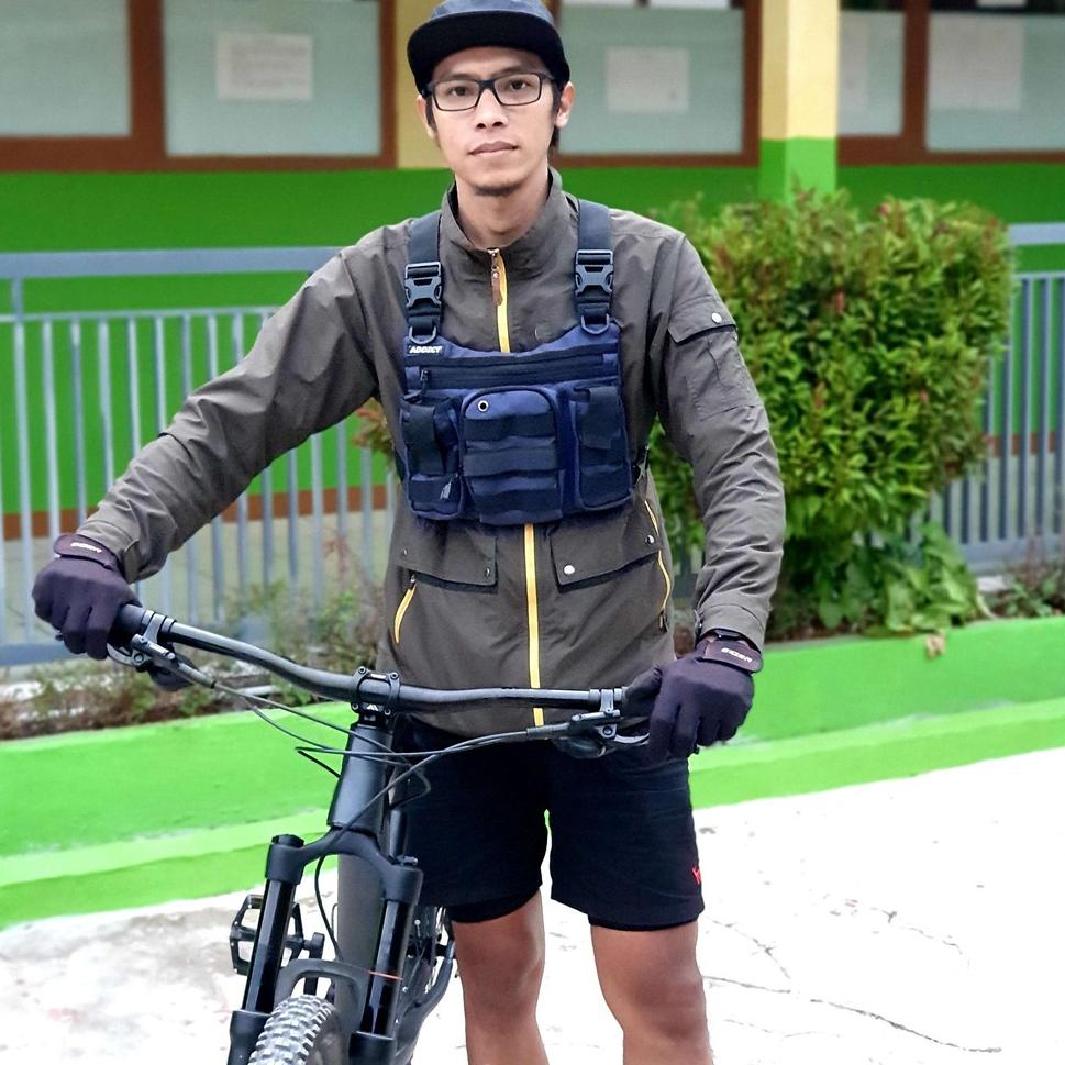 Best Product✽ tas rompi motor protector chest rig bag pelindung dada premium ADDICT - Hitam 58 ➩