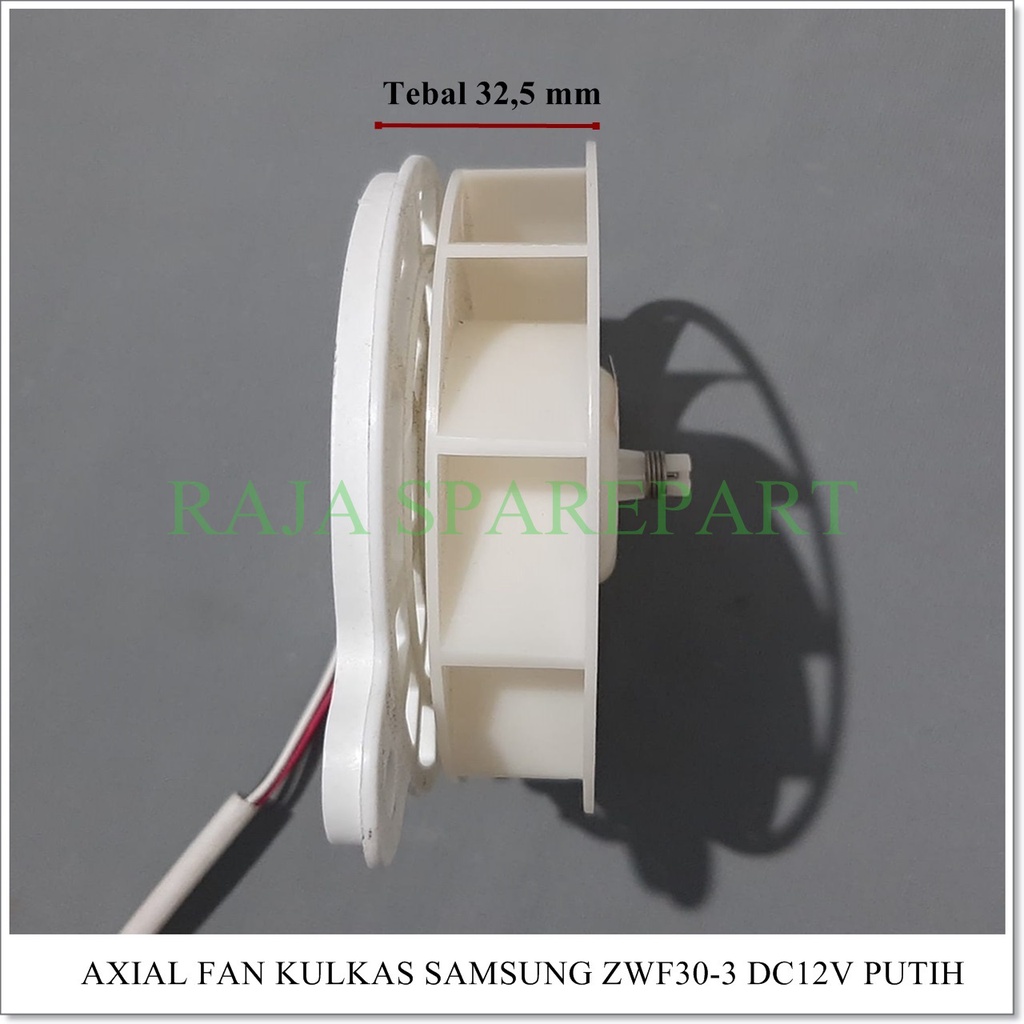 Kipas Angin Pendingin / Cooler Fan / Axial Fan DC 12V Kulkas Samsung ZWF30-3 PUTIH