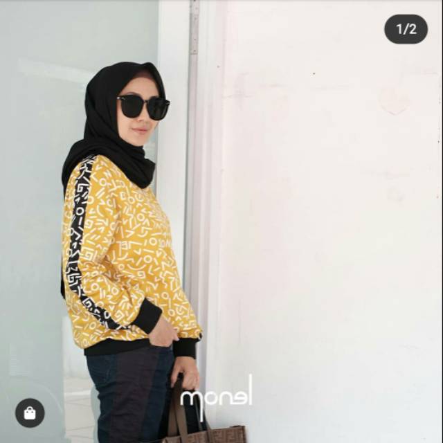 Monel Keyword Shiny Sweatshirt