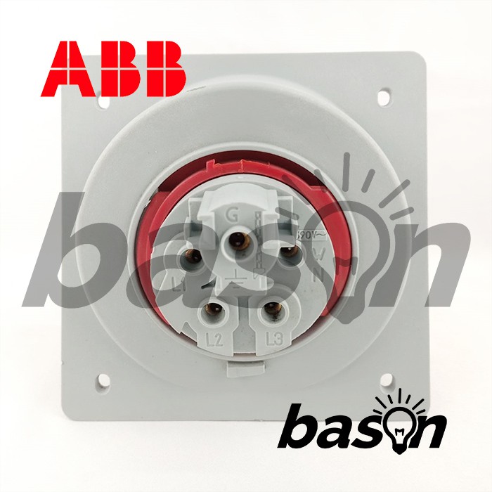 ABB Panel Socket 416RAU6 - 16A 346-415V IP44 3P+N+E | Red