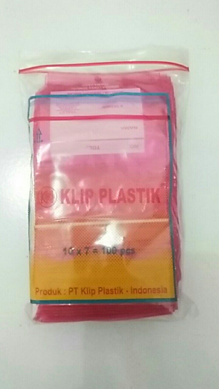 Plastik Klip Obat 13x8.7 Pink