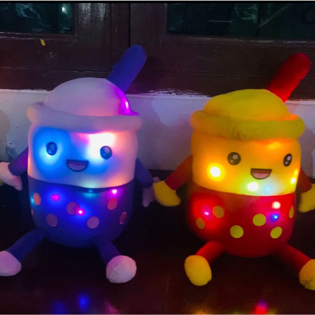 Boneka boba kaki tangan LED Menyala ukuran 35cm berkualitas SNI/boneka kaki tangan jumbao termurah