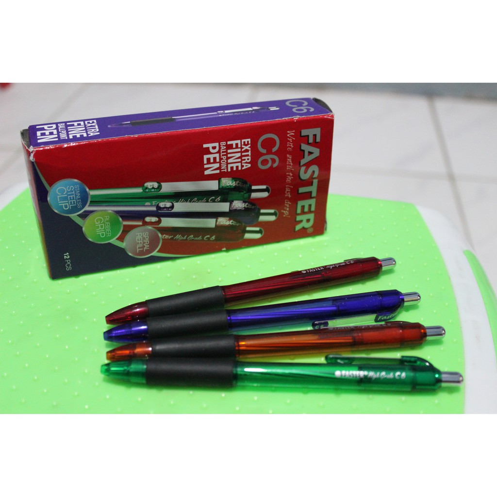 

c6 faster spring per pulpen boltpoin pena pencet hitam