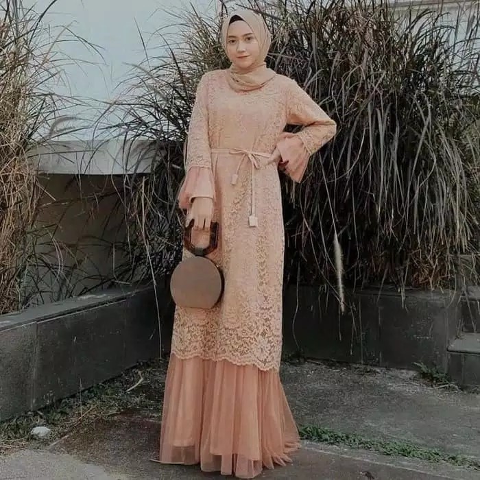 grosir_baju || Humaira Dress - Dress Full Brukat