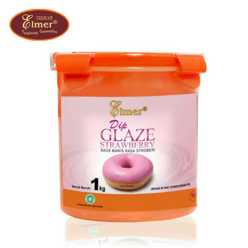 

Dip Glaze Elmer Strawberry gless Elmer Stroberi Repack 200 Gram