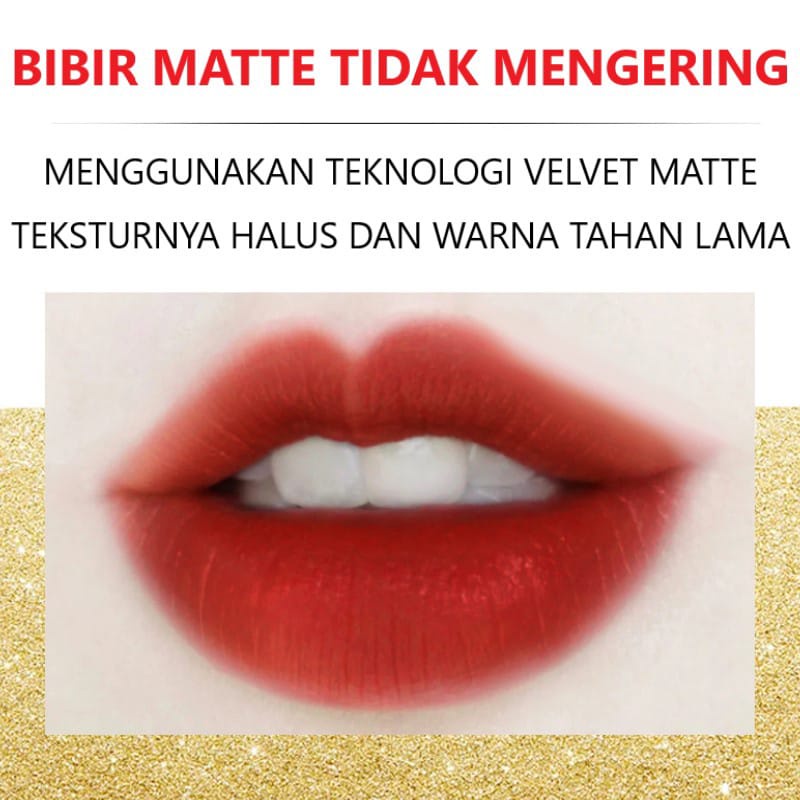 LAMEILA 1021 LIPSTICK MATTE GOLD EDITION WATERPROOF