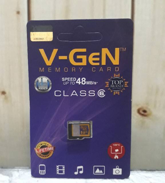 V-Gen Memory Micro SD Card 8gb Pack NA