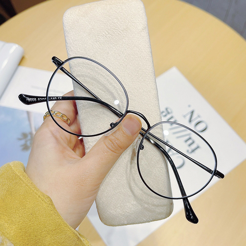 New retro  Anti Radiation Eyeglasses Korean metal round frame
