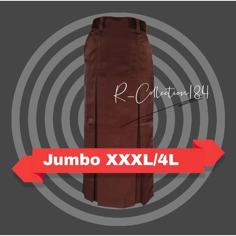 BELAH DUA SUPER JUMBO XXXL/4L &amp; XXXXL/L5 Rok SPAN BELAH DUA Sekolah Kerja Hitam Putih Biru SMP Coklat Pramuka