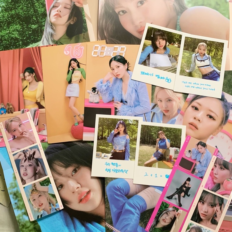 photocard postcard poster folded sticker twice jihyo nayeon mina jeongyeon tzuyu sana momo chaeyoung