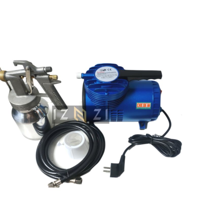 Mesin kompresor mini cat electrick plus Spray gun kit