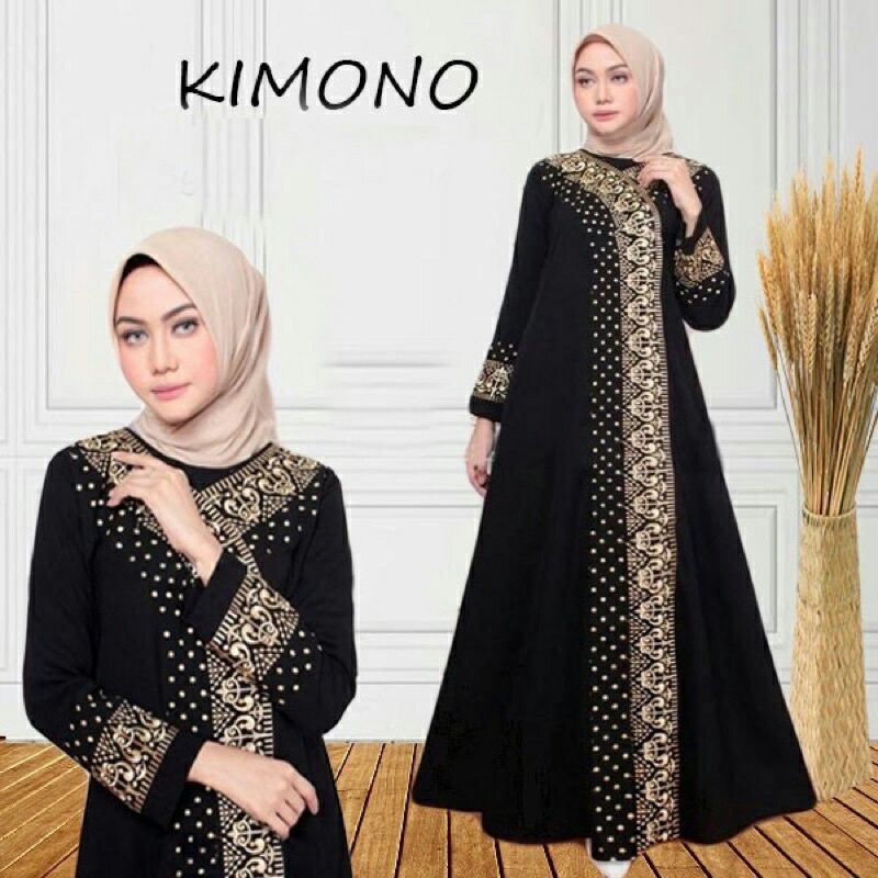 DISKON Abaya Jumbo LD 130/ Abaya Jumbo/ Dress hitam LD130