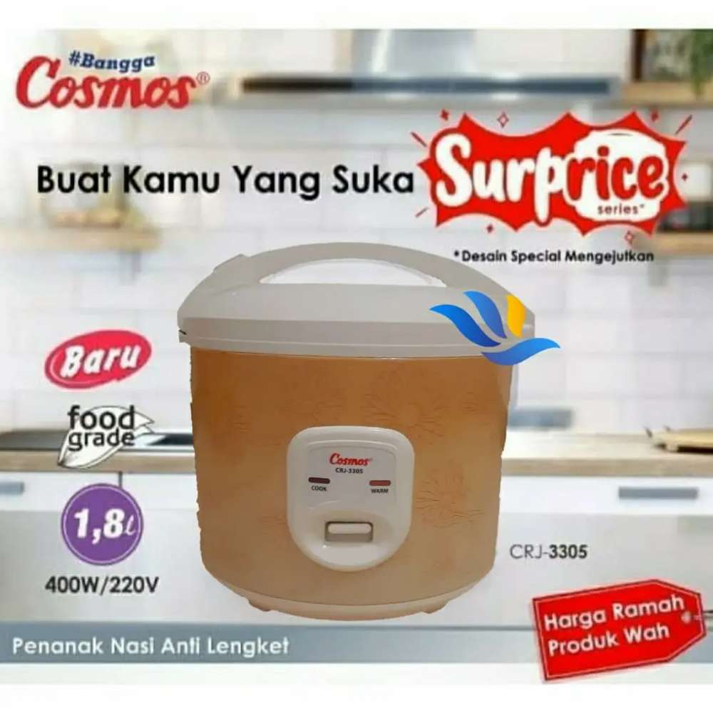 Rice Cooker Cosmos CRJ 3305 | CRJ-3305 | CRJ3305 1.8 Liter Random Motif 1,8Liter