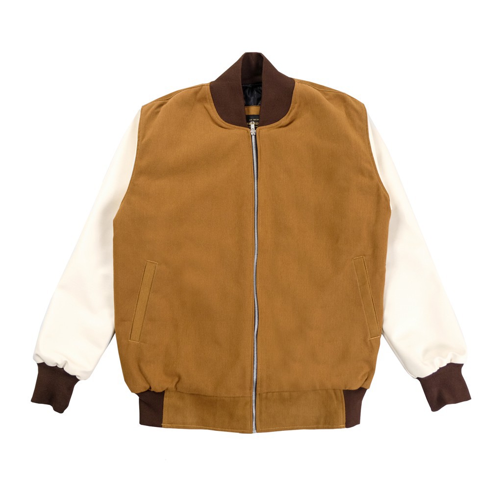 ETERNALWORKS BASIC CARAMEL VARSITY JACKET