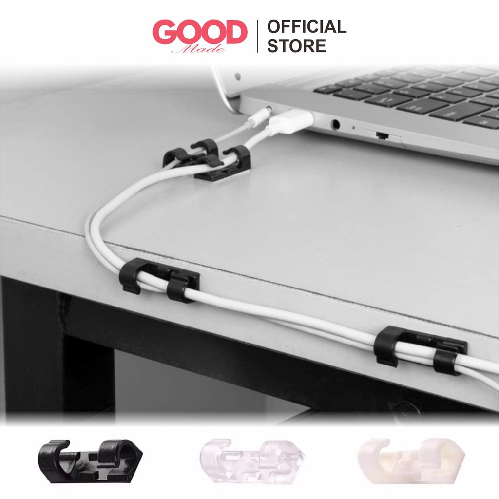 GOOD MADE -Klip Kabel Cable Organizer Penjepit Kabel Serbaguna untuk Merapikan Kabel Charger hp PC