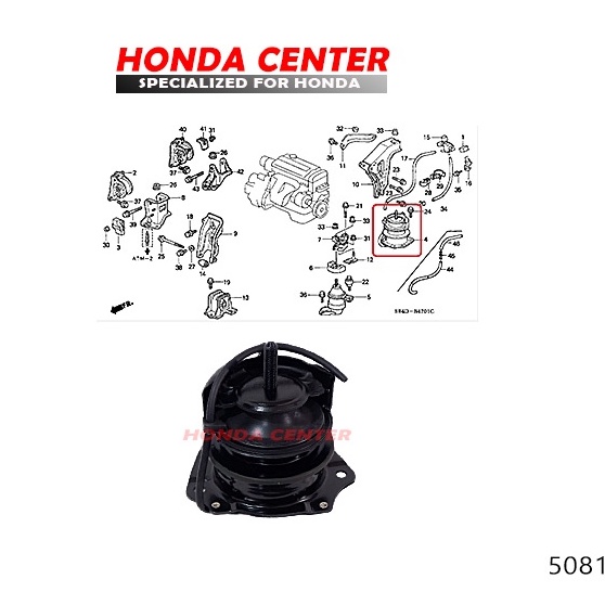 engine mounting gantungan mesin kaki mesin pangkuan mesin belakang accord vti 1998 1999 2000 2001 2002 odyssey ra6 2001 2002 2003 matik at