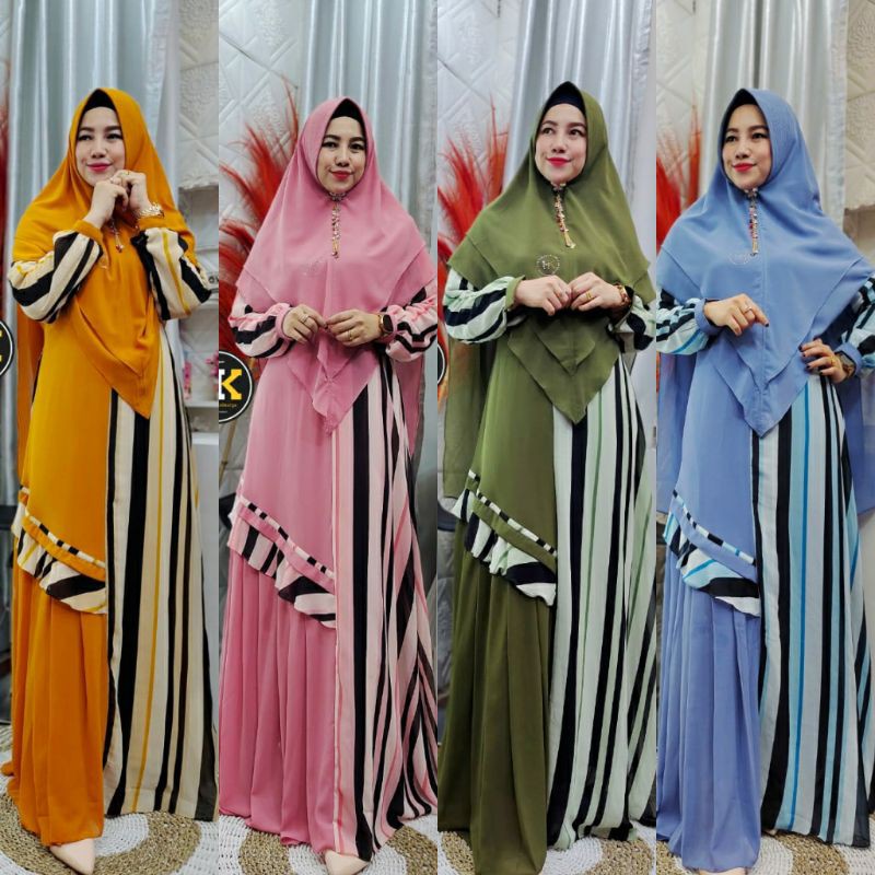 READY Yumna Syari vol2 ORIGINALL By HK dermawan | syari pesta | gamis busui | gamis ld110