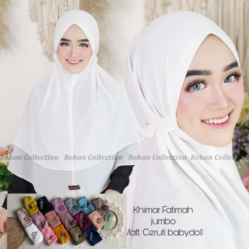 KHIMAR FATIMAH JUMBO / 2 Layer Ceruty Babydoll