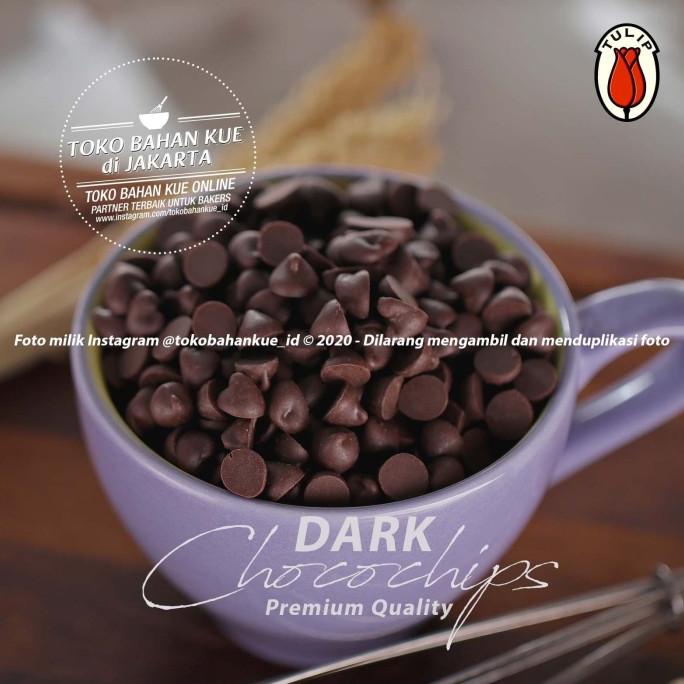

Tulip DARK Coklat Chips 500gr Chocochips uk 6mm Cokelat Chip Chocolate TERLARIS TERPERCAYA ORIGINAL
