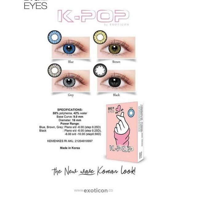 ❊ KPOP SOFTLENS BY EXOTICON / BISA MINUS - GREY NORMAL ➸