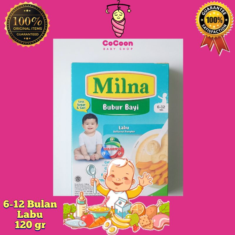 Bubur Bayi Milna Labu Butternut Pumpkin 6-12 Bulan 120 g 120gr