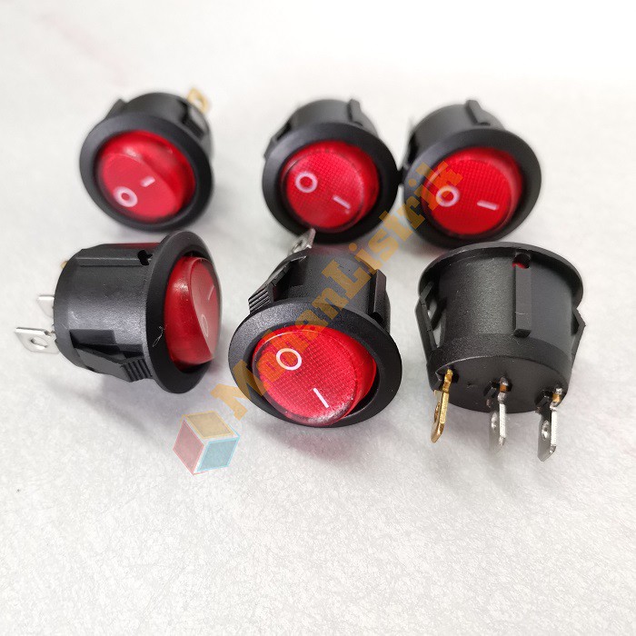 Saklar Switch Power Bulat 3Pin ON OFF