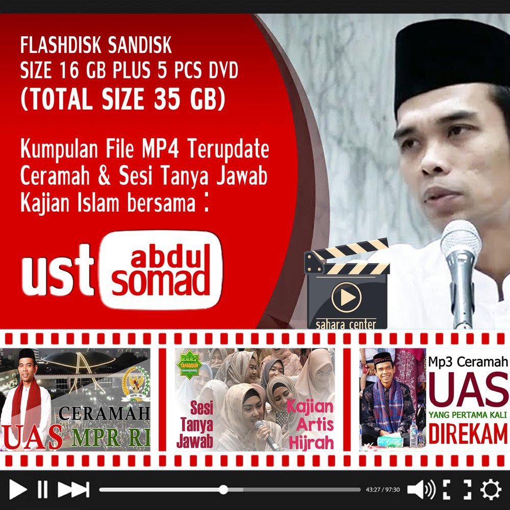 Promo Kumpulan Ceramah Dan Tanya Jawab Ust Abdul Somad Flashdisk 16 Gb Terlaris Shopee Indonesia