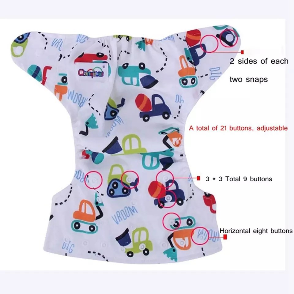 Popok Kain Berkancing Motif Lucu Cloth Diaper Clodi Bayi