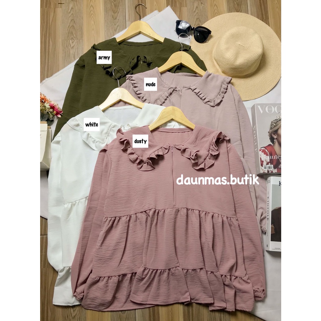 1KG MUAT 4PCS | CIKA BLOUSE LD 110 SHOFIA AIRFLOW REMPEL SUSUN ATASAN WANITA HITS OOTD SELEBGRAM FASHION GROSIR TERMURAH