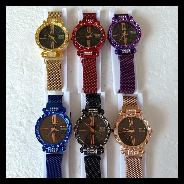'NEW' JAM TANGAN WANITA MAGNET GUCCI PERMATA