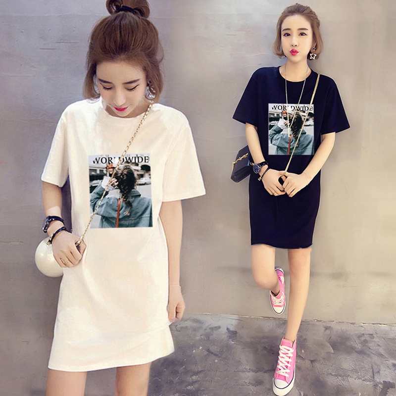 Nhoemie T-shirt Korea Fashion  berGaun Panjang