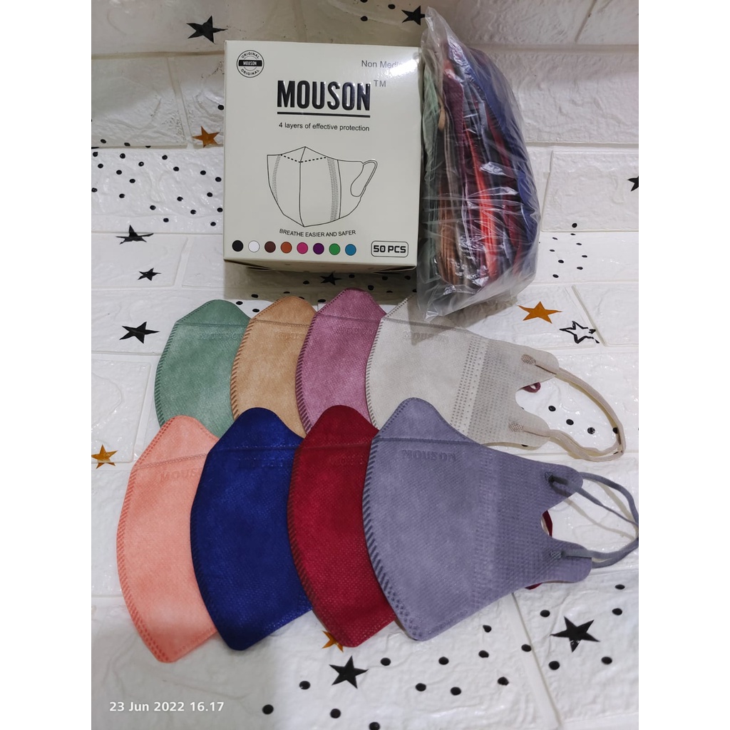 MASKER DUCKBILL MOUSON MIX WARNA ISI 50 PCS