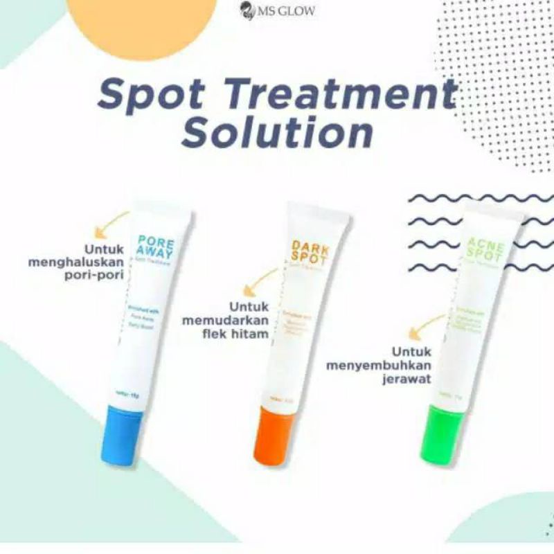 MS GLOW DARK SPOT/ACNE SPOT/PORE AWAY ORIGINAL 100%