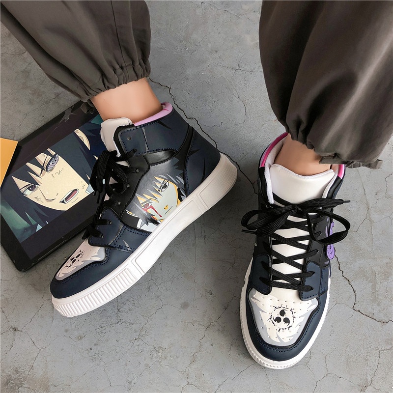 COD Anime Naruto Sepatu Import Pria Running Sneaker Uchiha Sasuke Kets Casual Santai Cosplay Sports Lentur Cowok Dewasa 197