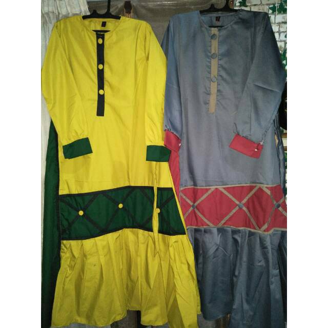 Gamis milis toyobo/gamis toyobo/gamis katun toyobo/gamis toyobo dua warna/gamis toyobo 2 warna
