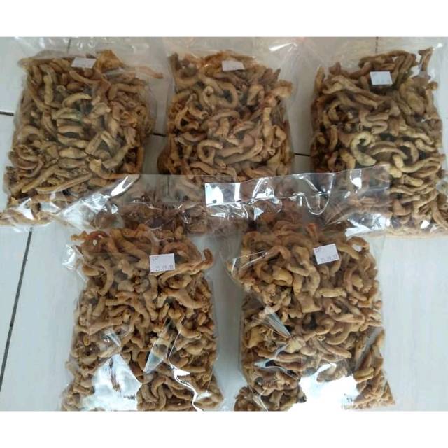 

Keripik usus ayam renyah / snack kiloan 500 gram