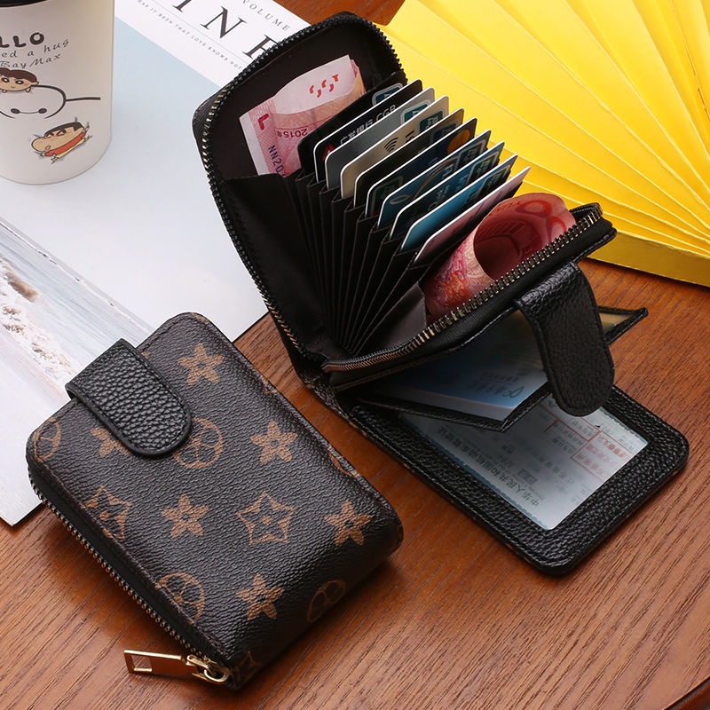 ( GS ) DOMPET KARTU / DOMPET KARTU CARD HOLDER VERTIKAL UNISEX MOTIF BUNGA DAN KOTAK - KOTAK