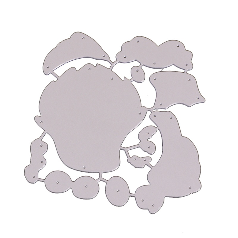 Cetakan Stensil Cutting Dies Motif Santa Claus Bahan Metal Untuk Scrapbook / Craft DIY