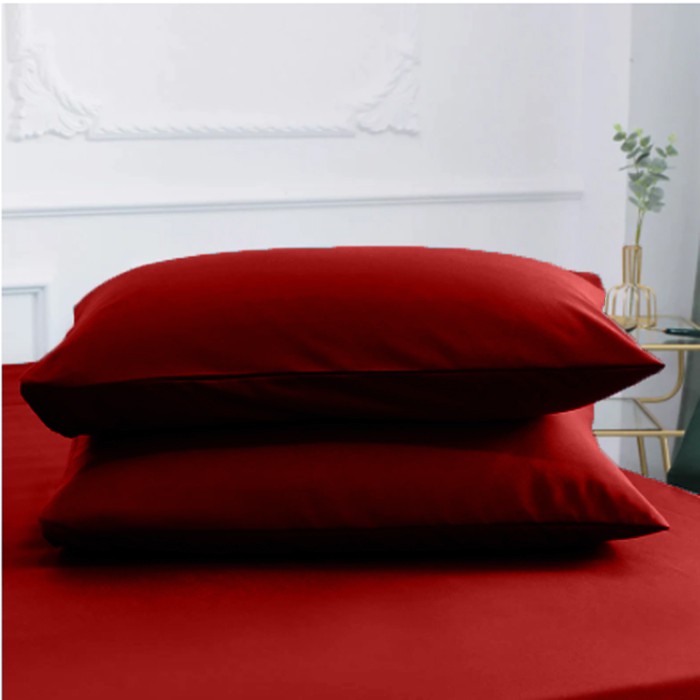 Sprei Maroon emboss katun jepang disperse seprai nikah dingin lembut halus microfiber minimalis