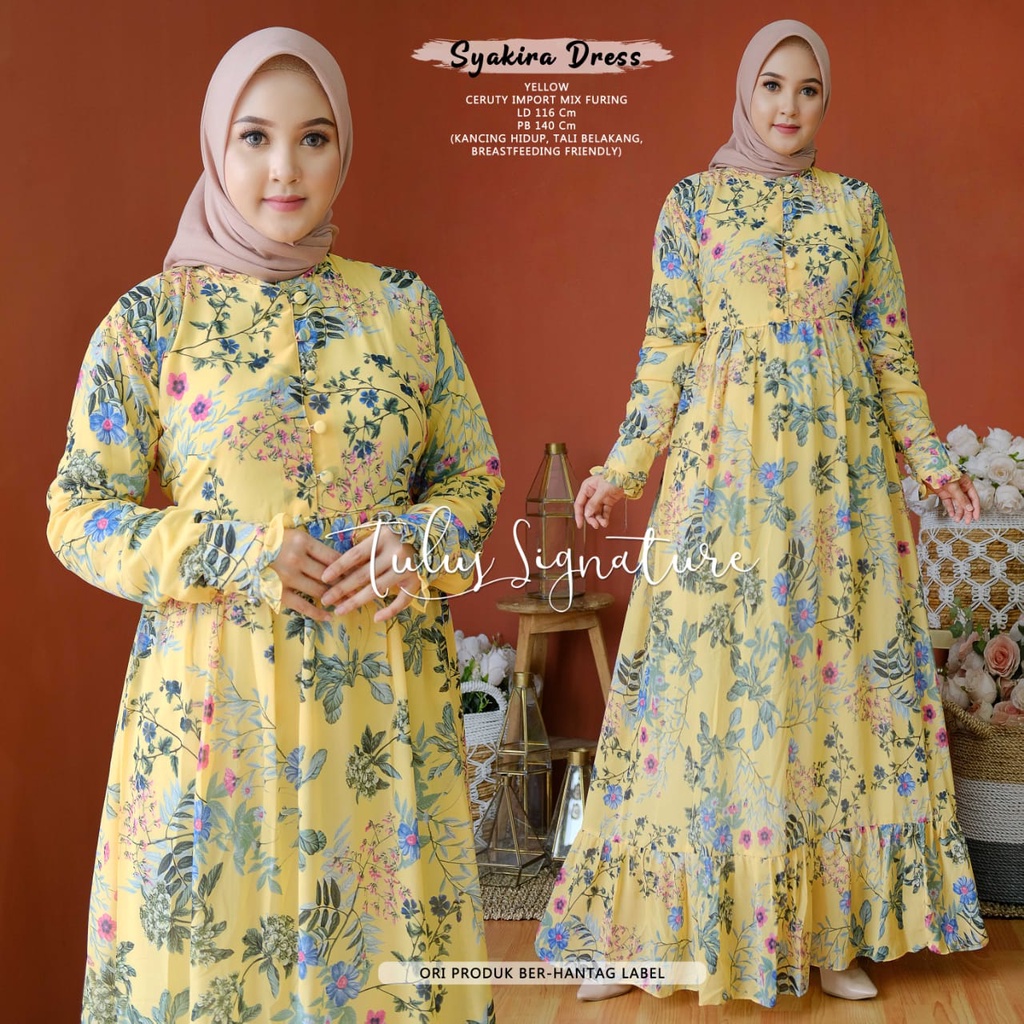 SYAKIRA DRESS - Gamis Muslim Syari - Gamis Busui - Gamis Premium Murah - Gamis Terbaru - Gamis Dewa