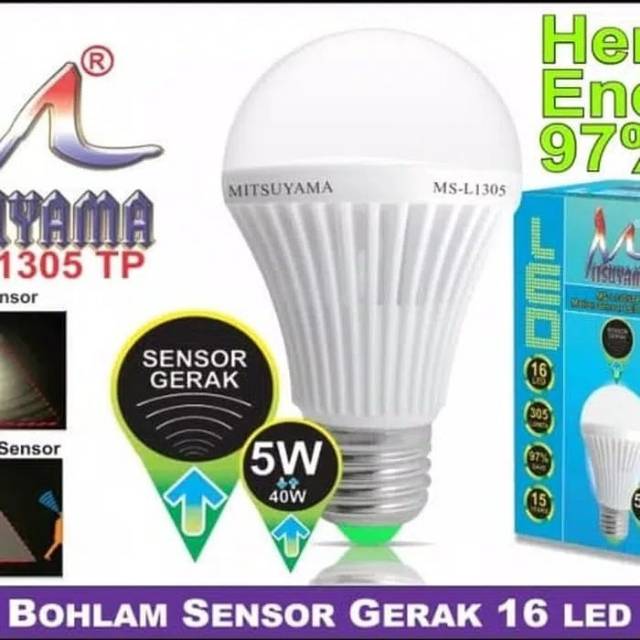 lampu bohlam sensor gerak 5W MITSUYAMA MS-L1305