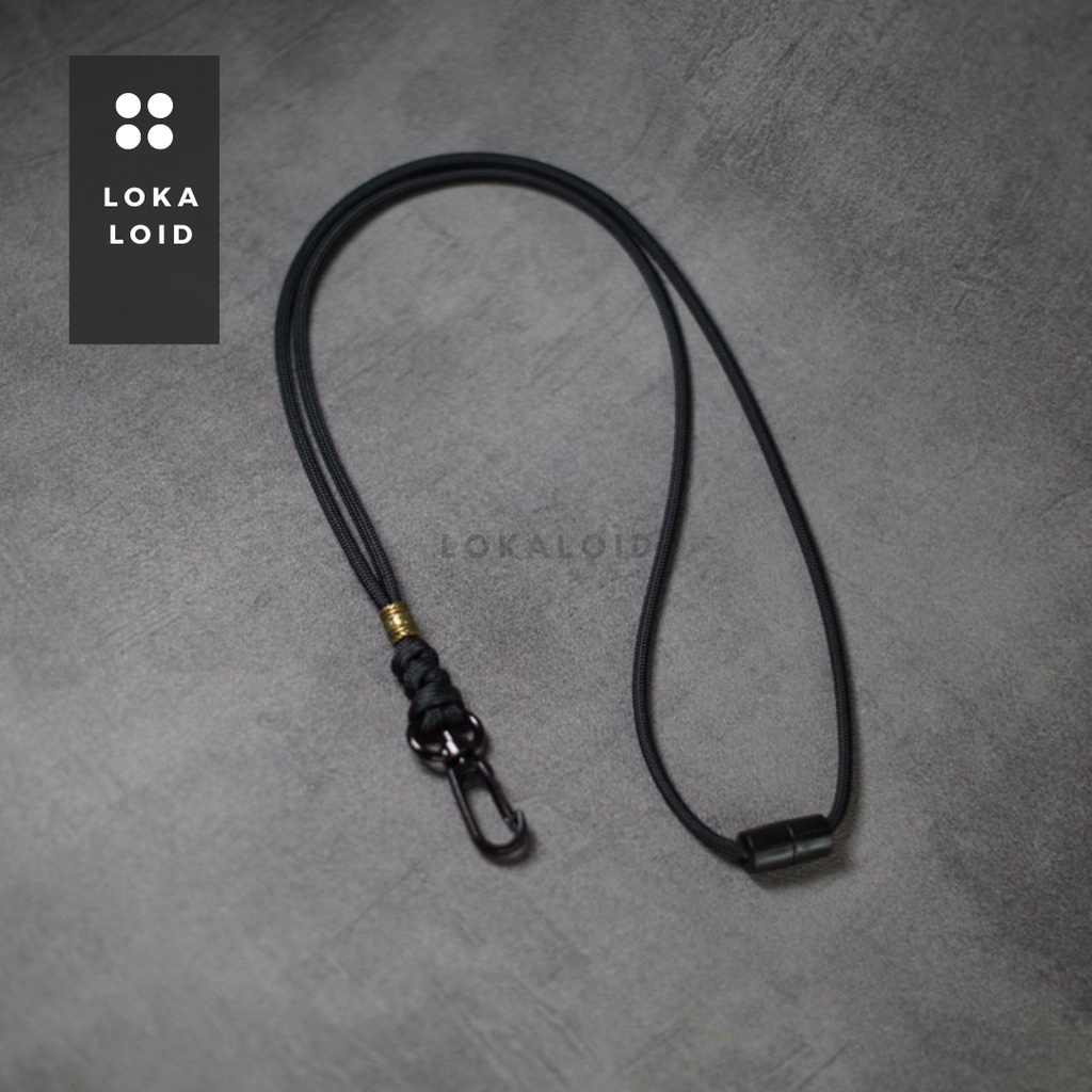 

Lanyard Premium Paracord ID Card Tali Gantungan Nameta Casual Simple Design By lokaloid