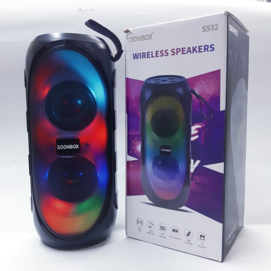 Speaker Bluetooth Soonbox S532 RGB High Quality Suara Jernih WIRELESS SPEAKER PORTABLE SPEAKER MUSIC BOX BLUETOOTH