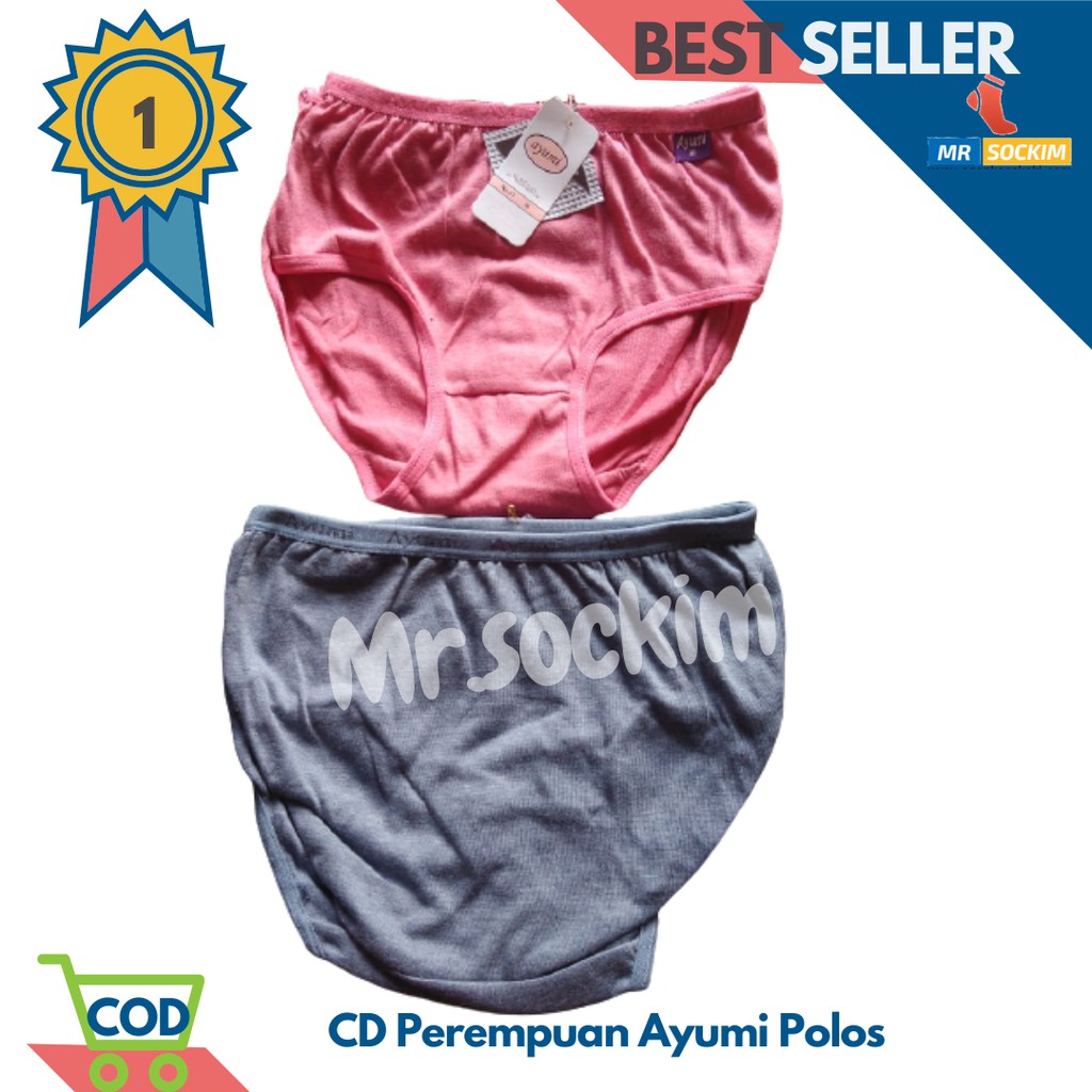 5 Pcs Celana Dalam Wanita Dewasa Katun Polos (CD Perempuan M- XXL 052 Ayumi Collection)