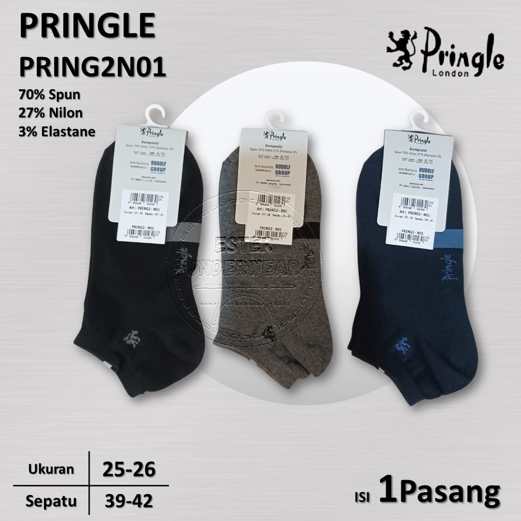 Kaos Kaki Dewasa Pringle Anti Bakteri Pring-N01 Isi 1Pasang